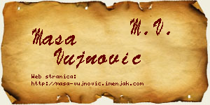 Maša Vujnović vizit kartica